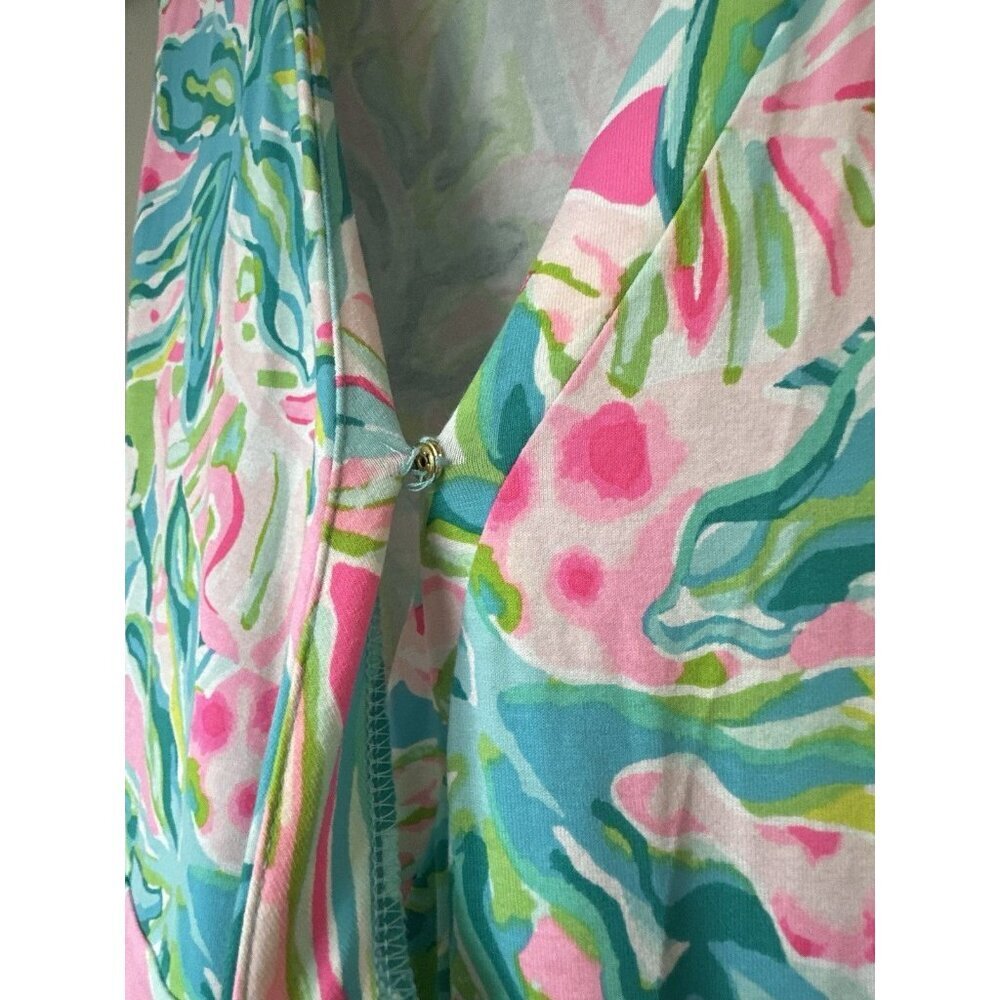 Lilly Pulitzer Rilla Romper One in a Melon Wrap Dress Size Small Mini Resortwear - Picture 3 of 8